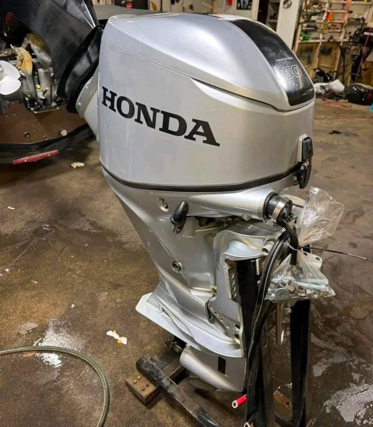 Slightly Used Honda 60HP 4-Stroke Outboard Motor Engine
