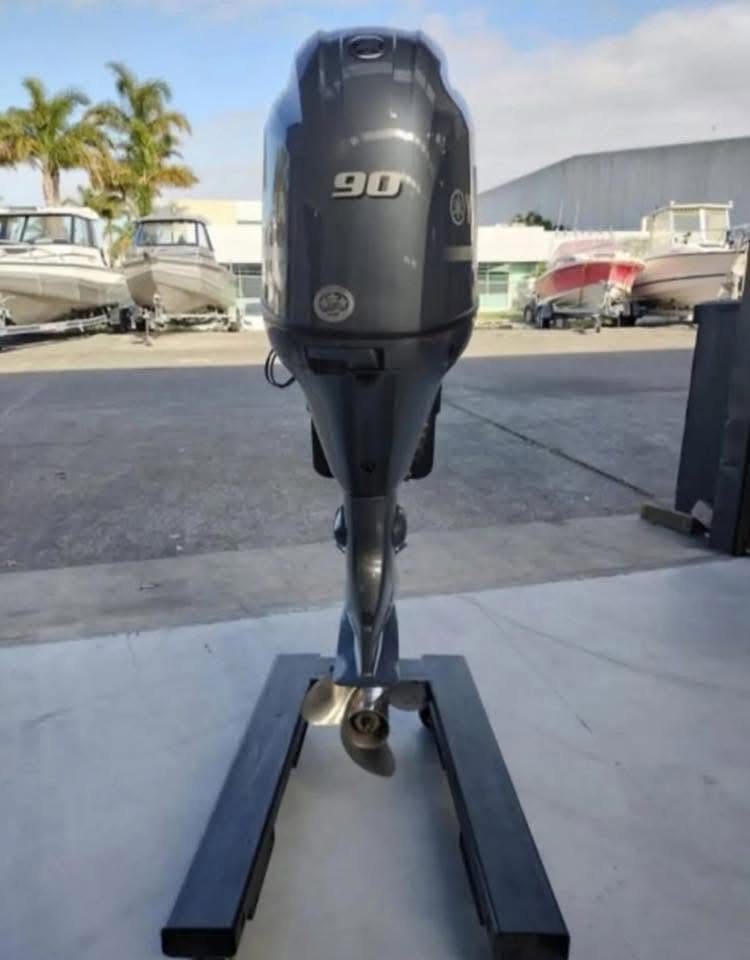 Slightly Used Yamaha 90HP 4-Stroke Outboard Motor Engine